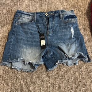 Blue Distressed Denim Women’s Shorts